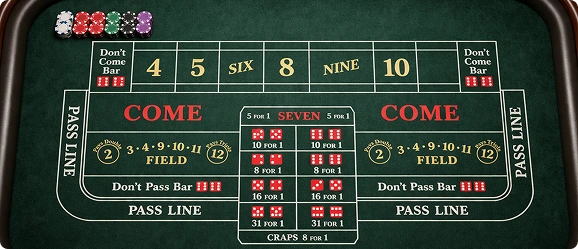Craps table