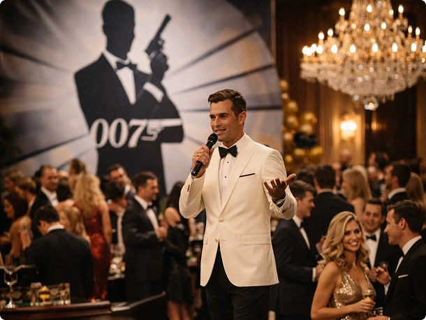 James Bond event setup